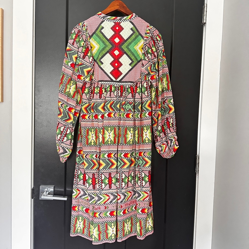 Farm Rio Aztec Midi Dress Small - Picture 7 of 10